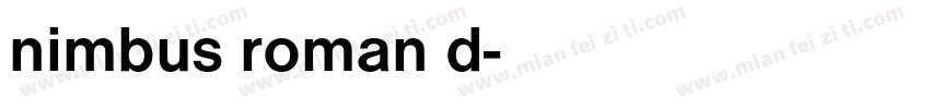 nimbus roman d字体转换